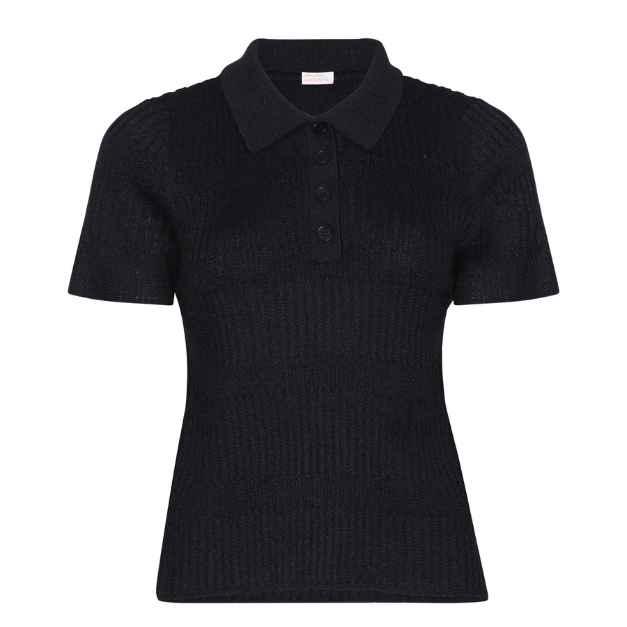 *NEW* Absolut Navy Glitter Polo Knit