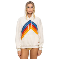 Mountain Stitch Pullover Hoodie Relaxed Vintage White