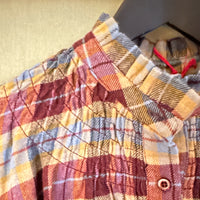 *NEW* Johanna Smocked Plaid Shirt Wine