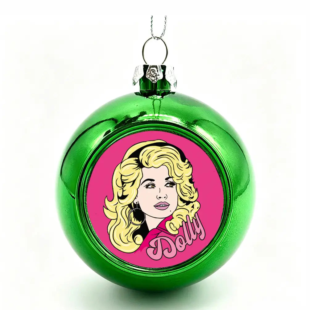 Dolly Country Christmas Bauble Green