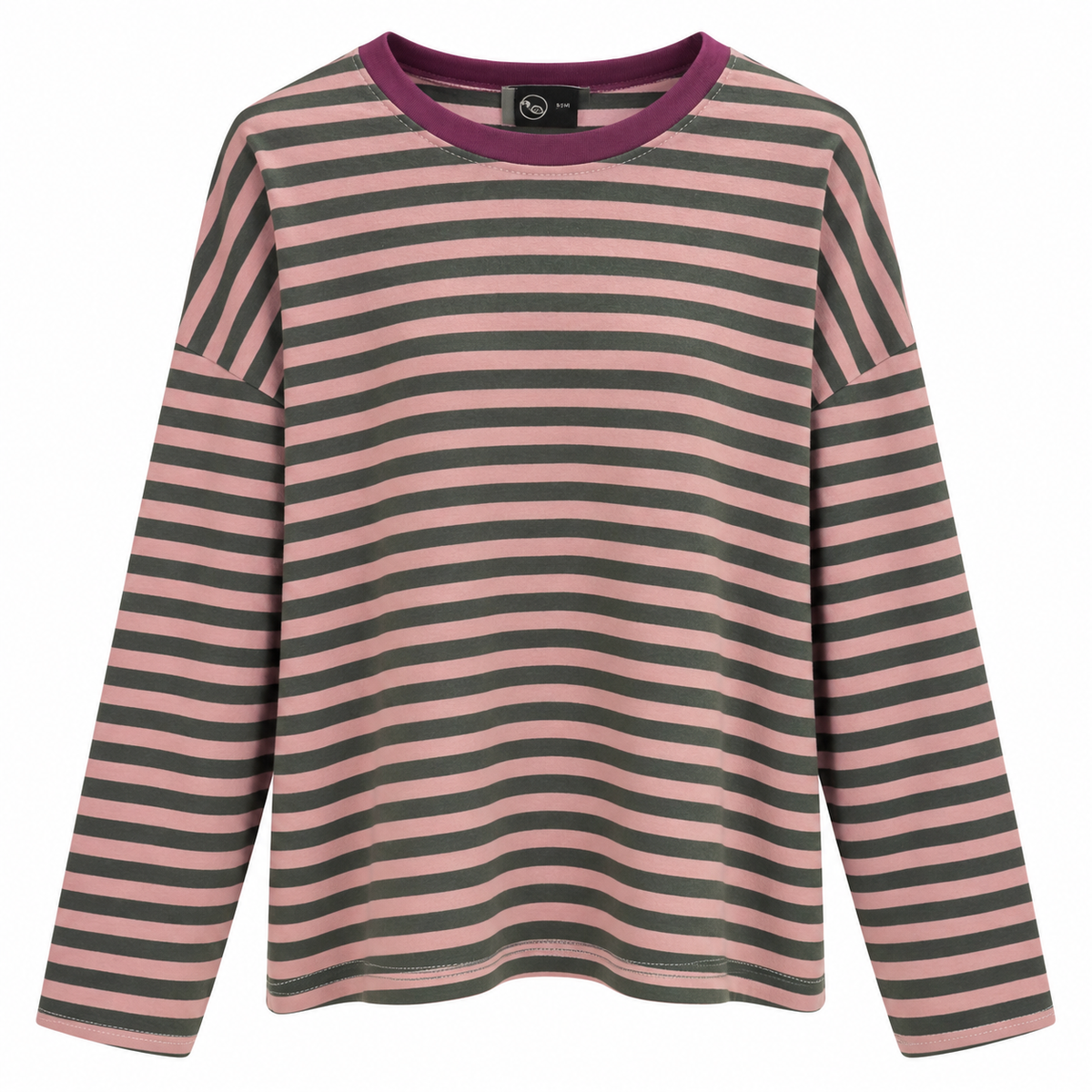 Raspberry Stripe Long Sleeve T
