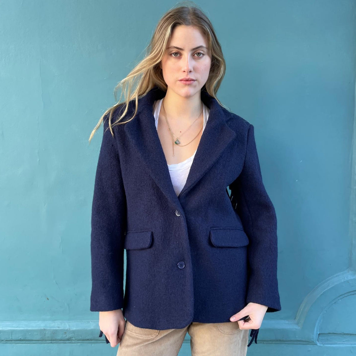 *NEW STYLE* Fringe Jacket Navy