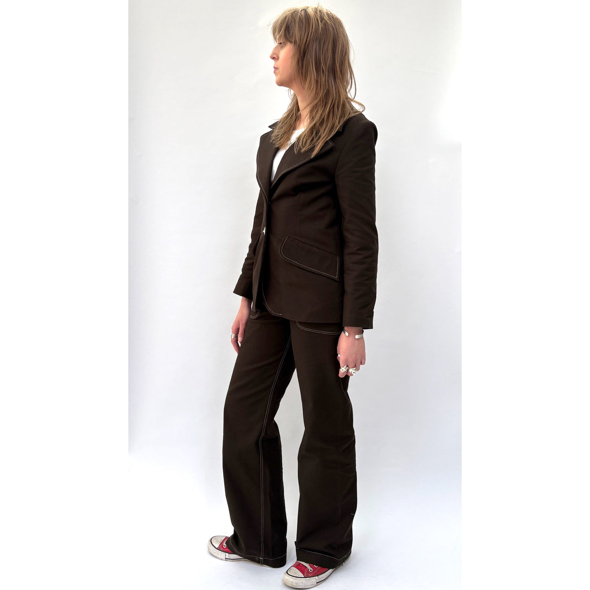 *SS26!* Topstitched Susan Jacket Chocolate