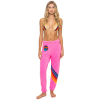 *LANDING NOW* Circle Chevron Sweatpants Neon Pink