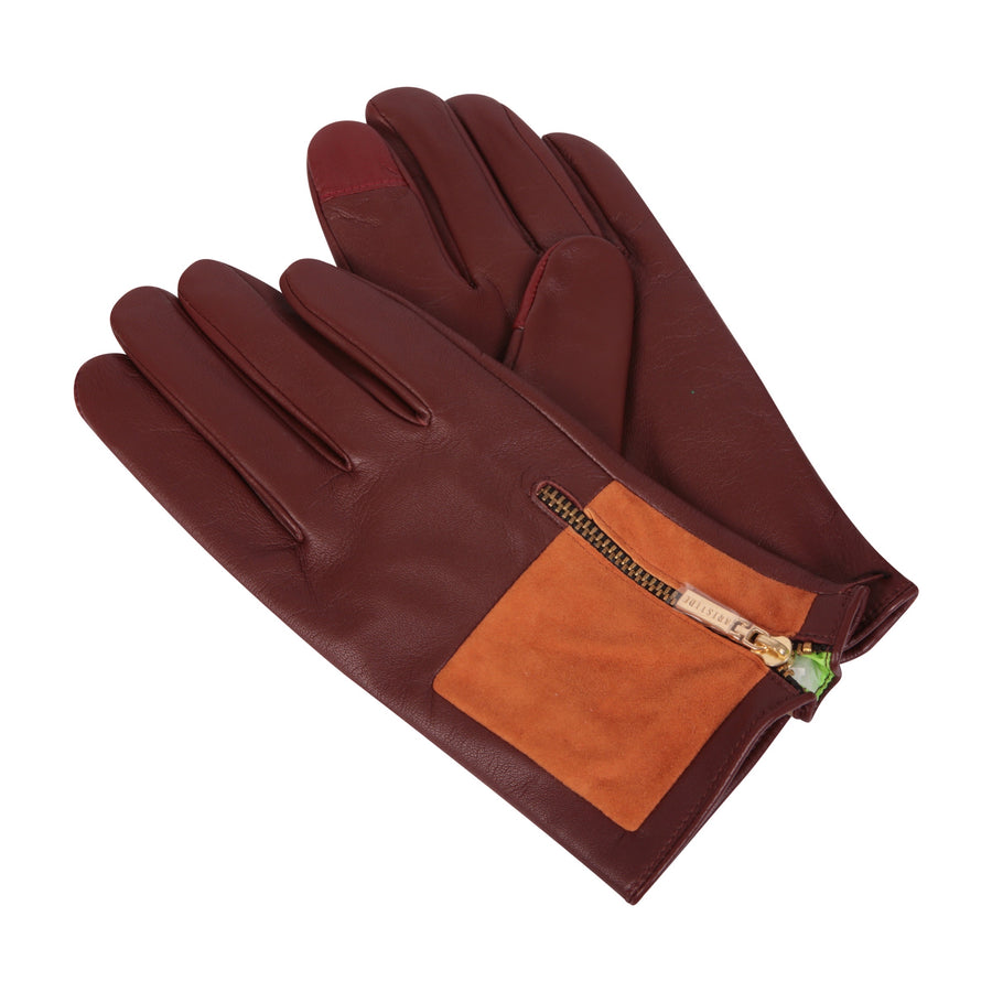 Aristide Lambskin Gloves Burgundy