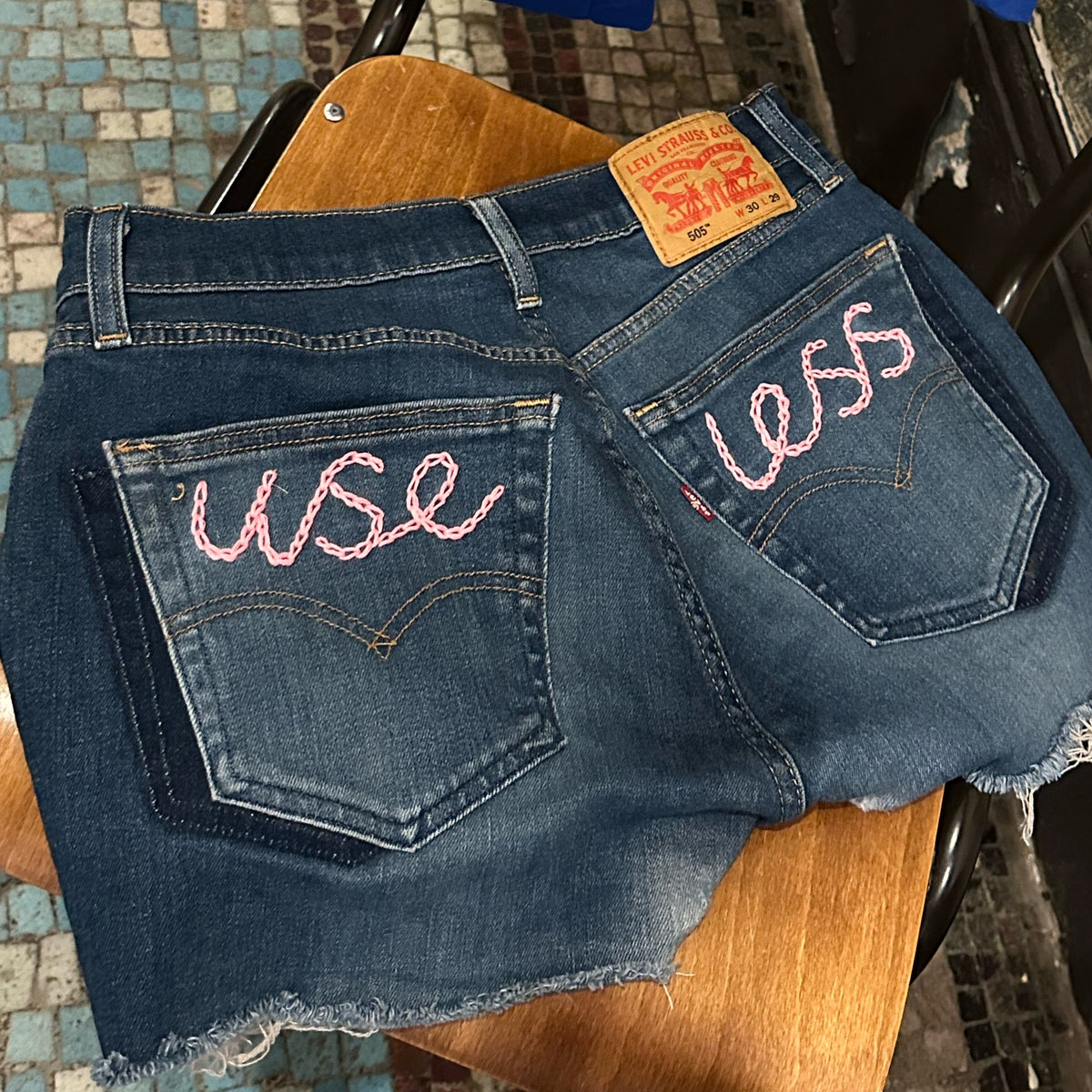 *NEW* Levi's Cut Offs + Useless Chain Stitch