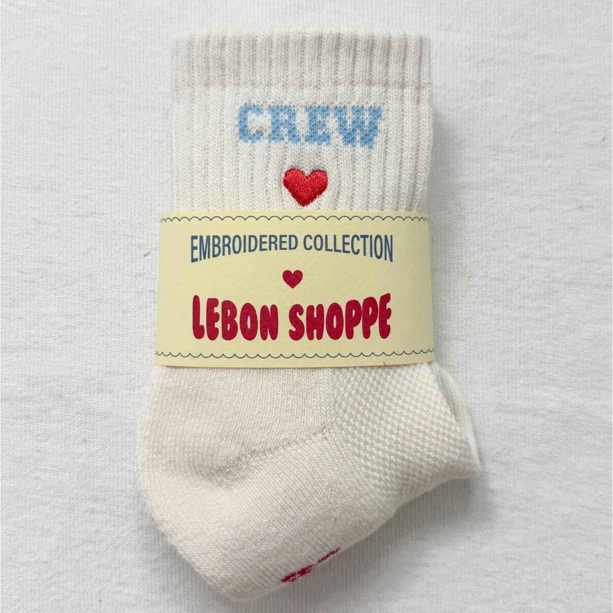 *NEW* Le Bon Shoppe Embroidered Crew Vanilla