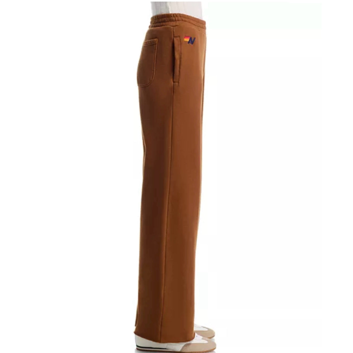 Rugby Stitch Wide Leg S'pants Cinnamon White Pink