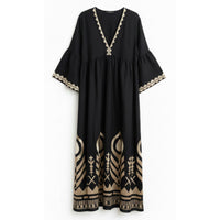 Long Black Feather Dress