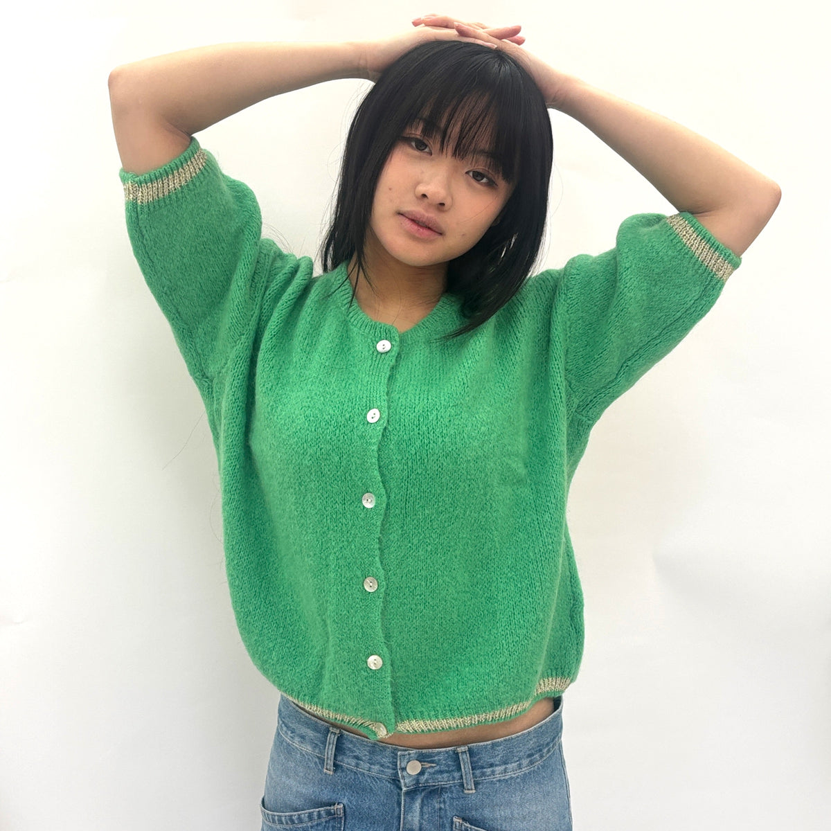 *NEW STYLE* Green Short Sleeve Cardi