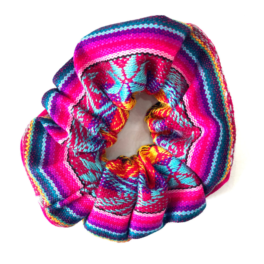Artizan Ecuadorian Fabric Scrunchie Pink