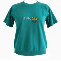 Useless Embroidered Teal S/S Sweatshirt
