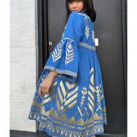 *LANDED* Blue Raf Feather Dress Midi