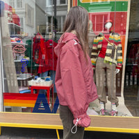 Ginny & Me Flared Windbreaker Wine Check