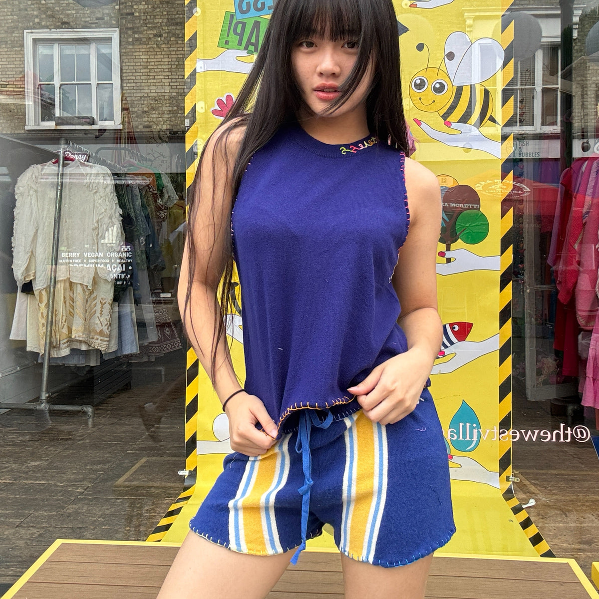 Useless Upcycled Blue Cashmere Tank