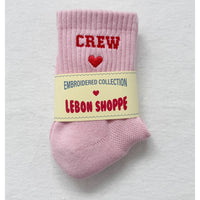 *NEW* Le Bon Shoppe Embroidered Crew Strawberry Milk