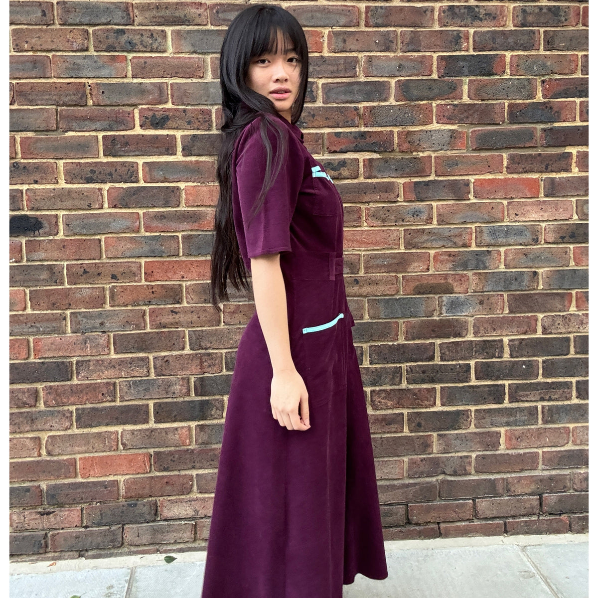 Autumn Shirt Dress Berry