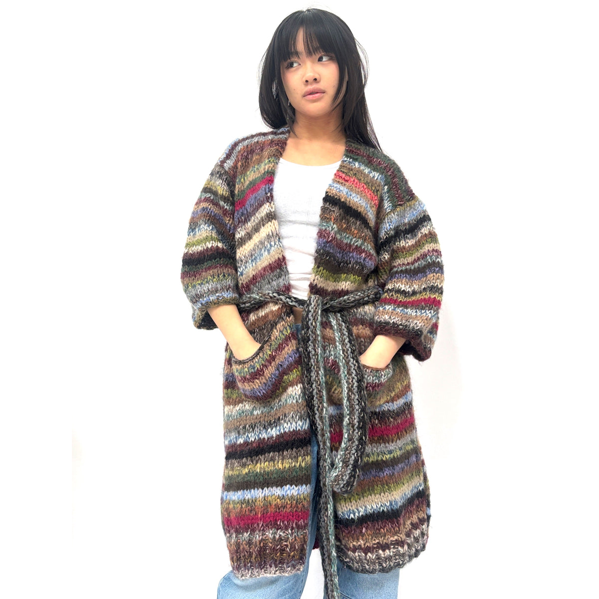 Florence with Belt Dark Multi