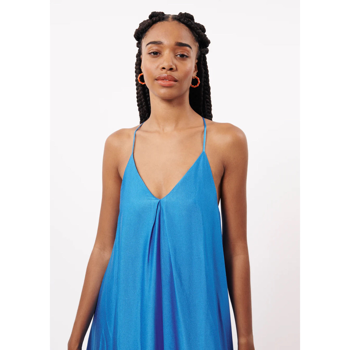 FRNCH Anais Dress Blue