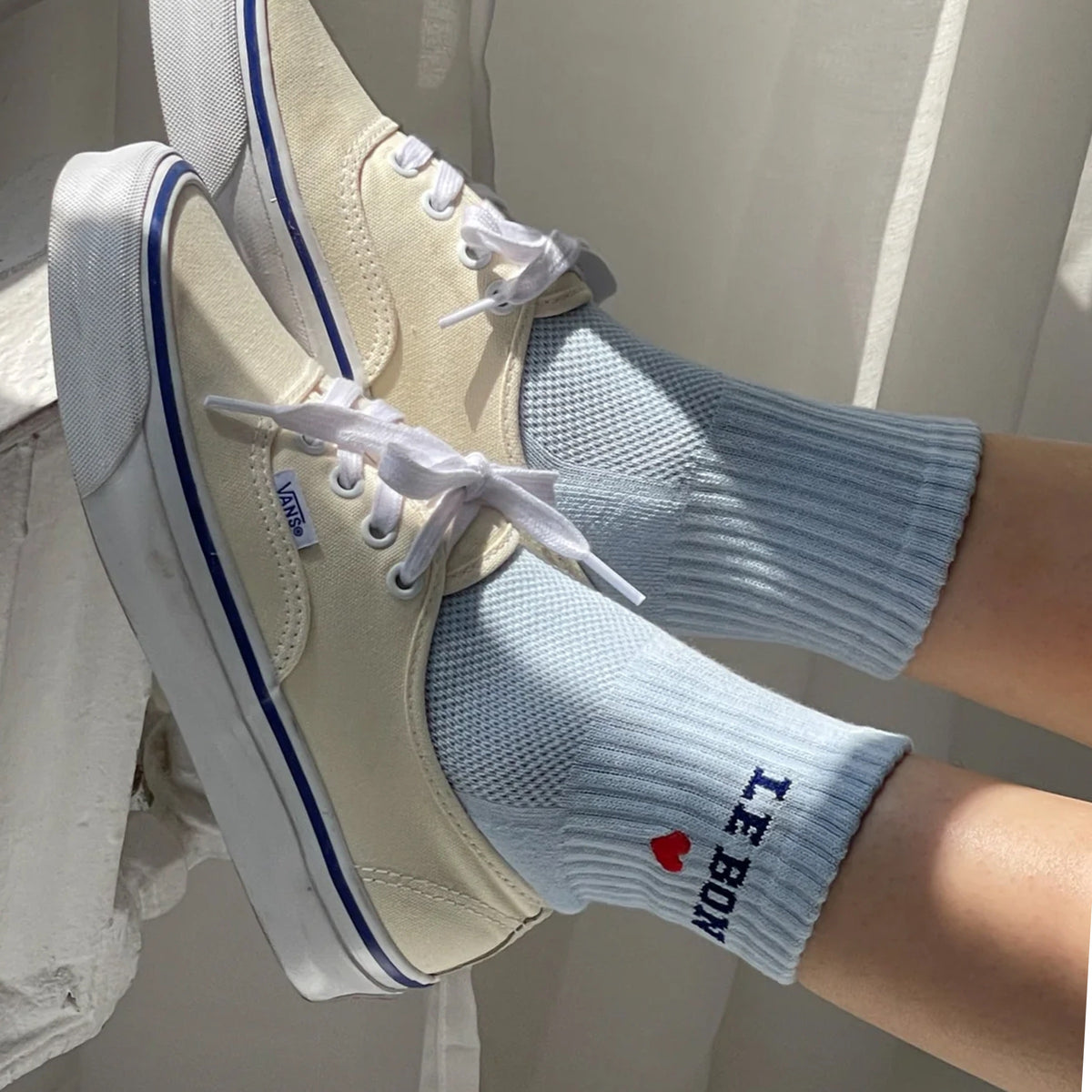 *NEW* Le Bon Shoppe Embroidered Crew Sky Blue