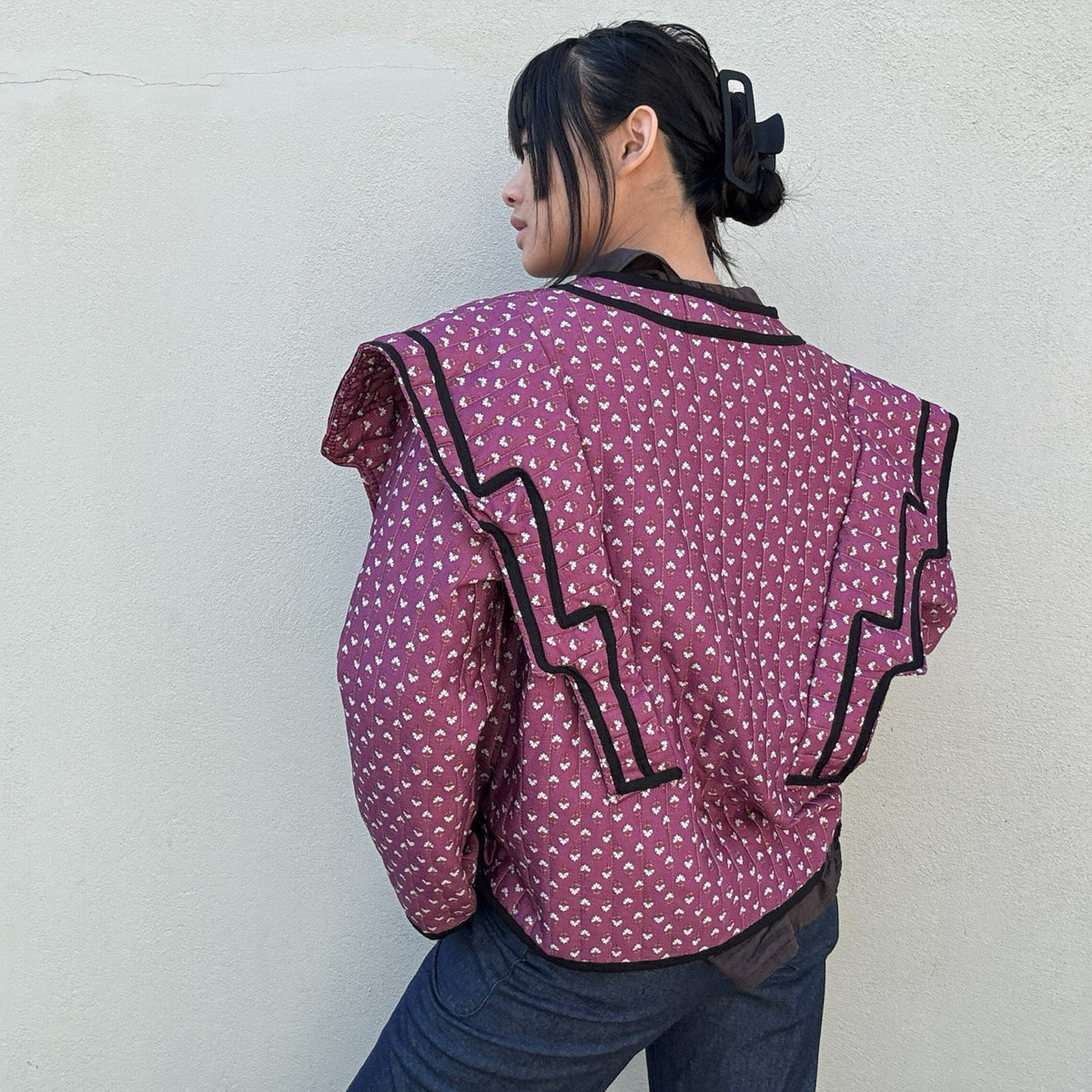 *NEW SEASON* Johanna Bound-Yoke Jacket Aubergine