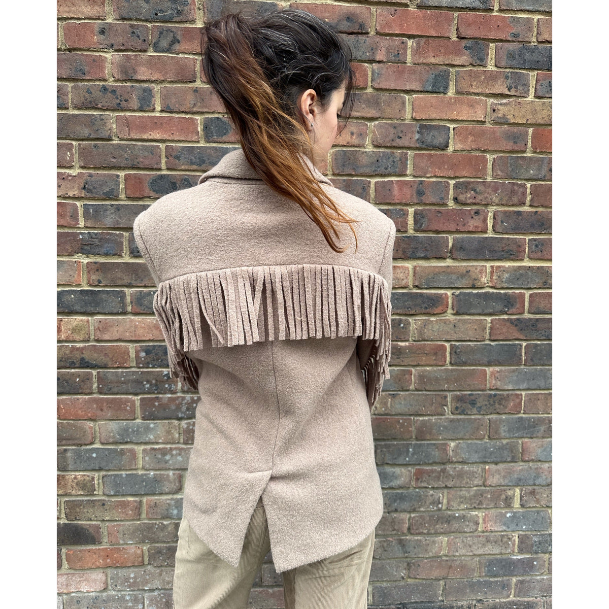 *NEW STYLE* Fringe Jacket Beige