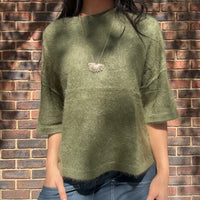 Jenna Brushed Cashmere Jumper Dark Moss