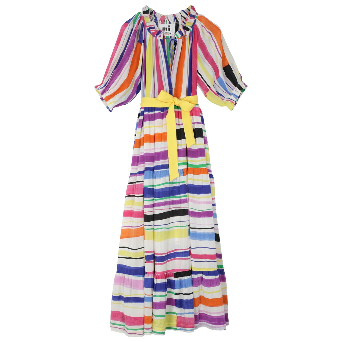 Mii Mona Dress Off-White Multicoloured