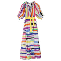 Mii Mona Dress Off-White Multicoloured