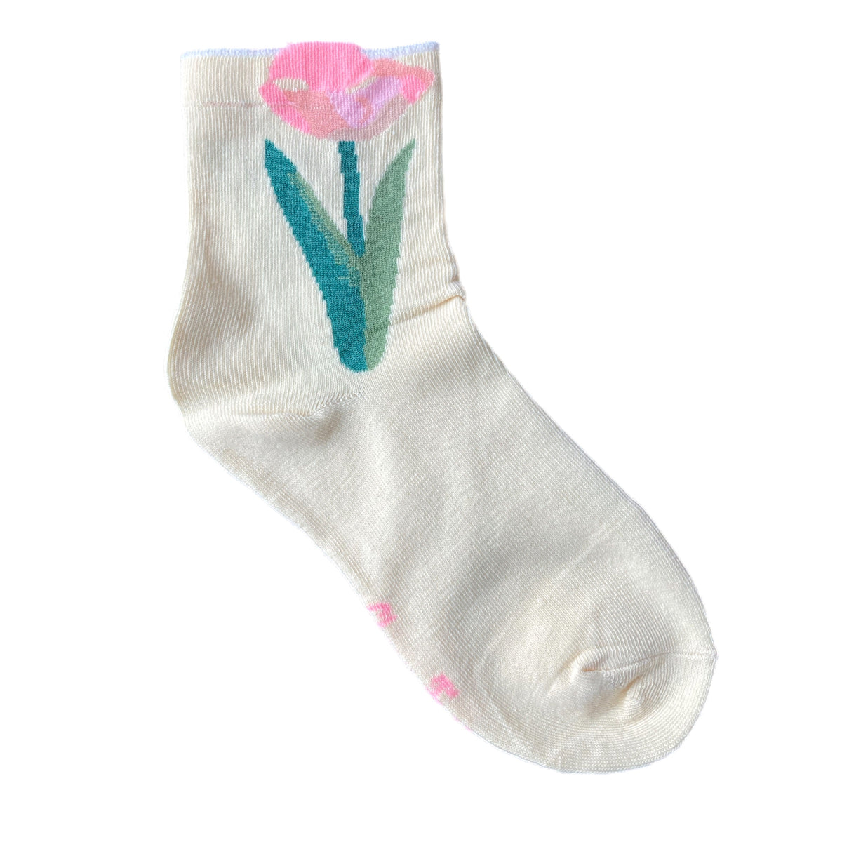 The West Village Tulip Socks Pale Yellow