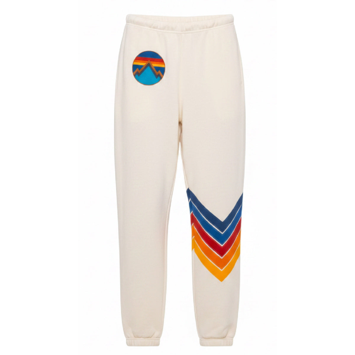 Circle Chevron Sweatpants Vintage White