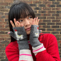 Peruvian Mittens Grey