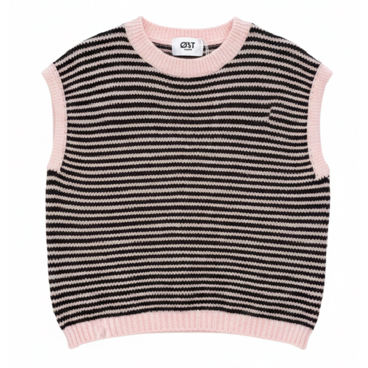 Black Stripe Knitted Vest