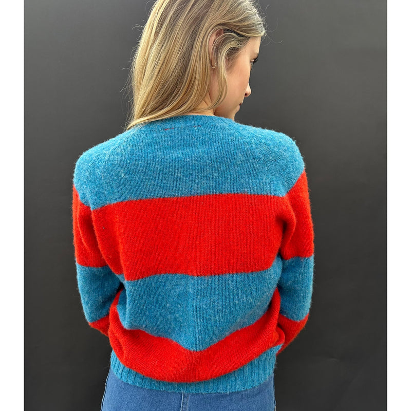 Useless Patti Blue/Red Stripe Jumper