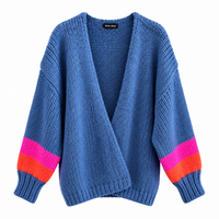 Navy Stripe Sleeve Cardi