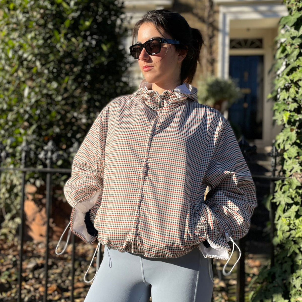 Ginny & Me Flared Windbreaker Neutral Check