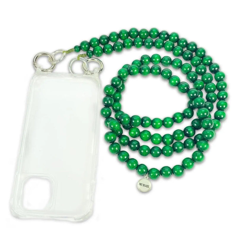 Emerald Green Beaded Phone Cord