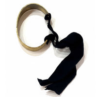 Black Brass & Cotton Bracelet