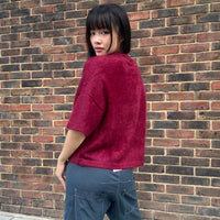 Jenna Brushed Cashmere Jumper Burgundy