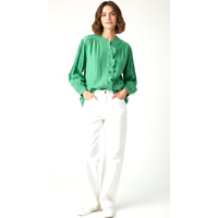 *RESTOCK* Lightweight Ruffle Shirt Grass