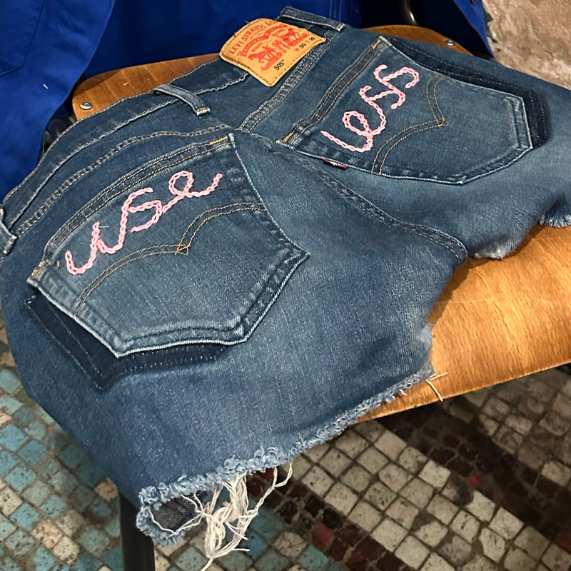 *NEW* Levi's Cut Offs + Useless Chain Stitch