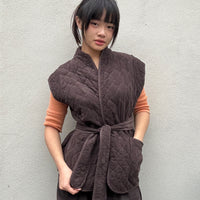 *NEW* Johanna Babycord Gilet Chocolate