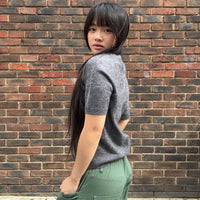 Amaya Brushed Cashmere Jumper Heather Grey