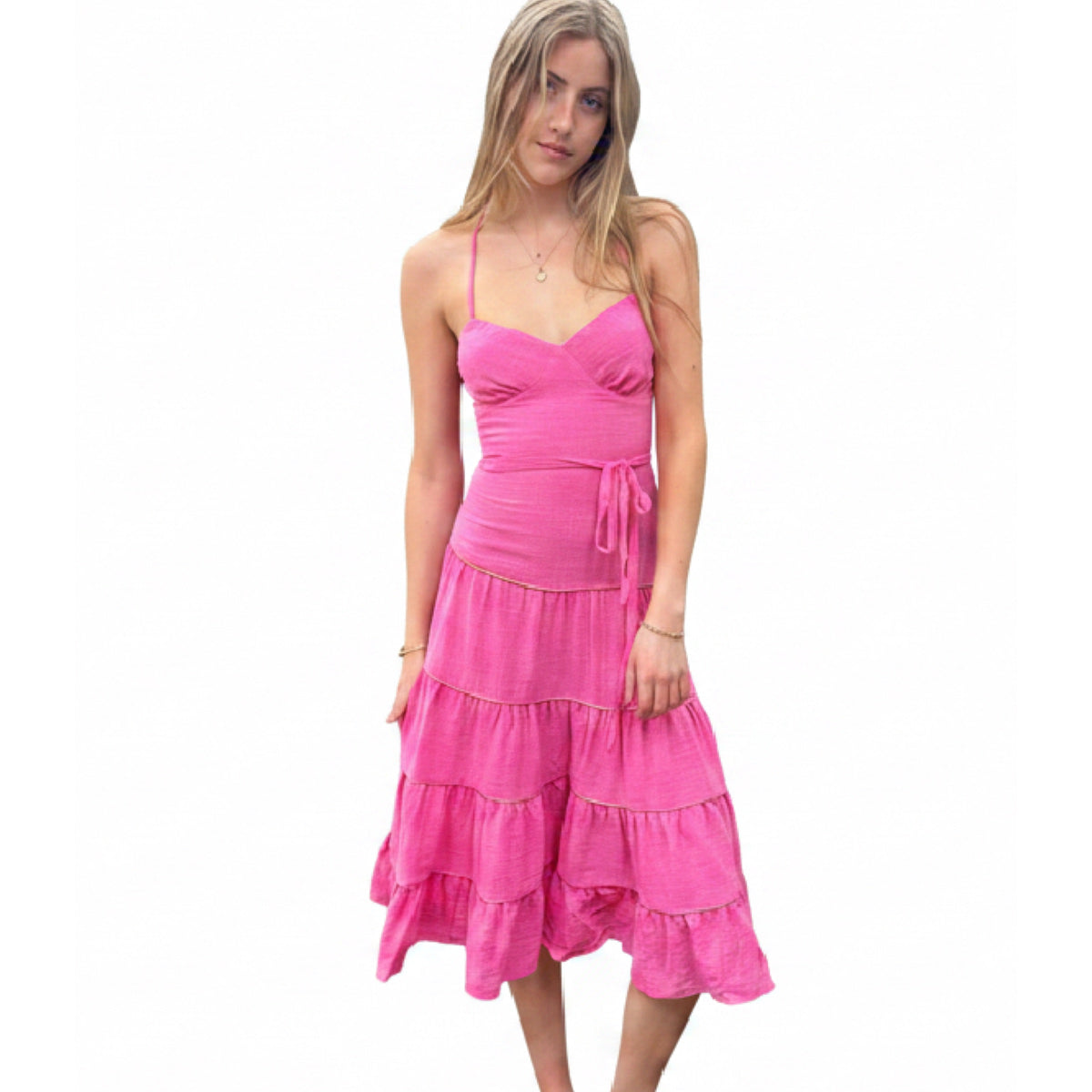 *RESTOCK* Cross-Back Dress Pink