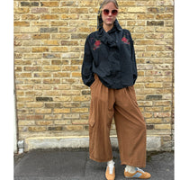 Baggy Needlecord Pants Camel