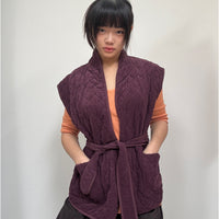 -*NEW* Johanna Babycord Gilet Wine