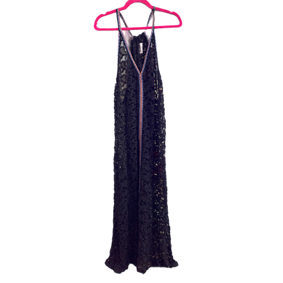 PITUSA Crochet Maxi Dress Black