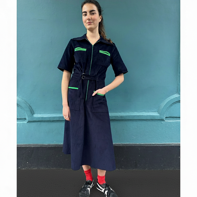 *NEW COLOUR* Cord Shirt Dress Navy