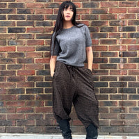 Leopard Jersey Lightweight Joggers Chocolate