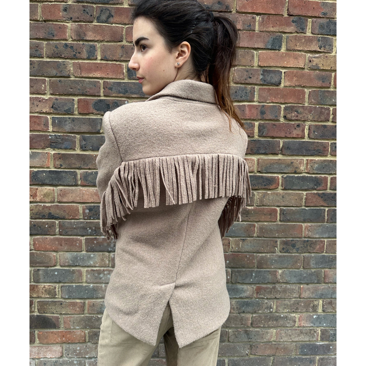 *NEW STYLE* Fringe Jacket Beige